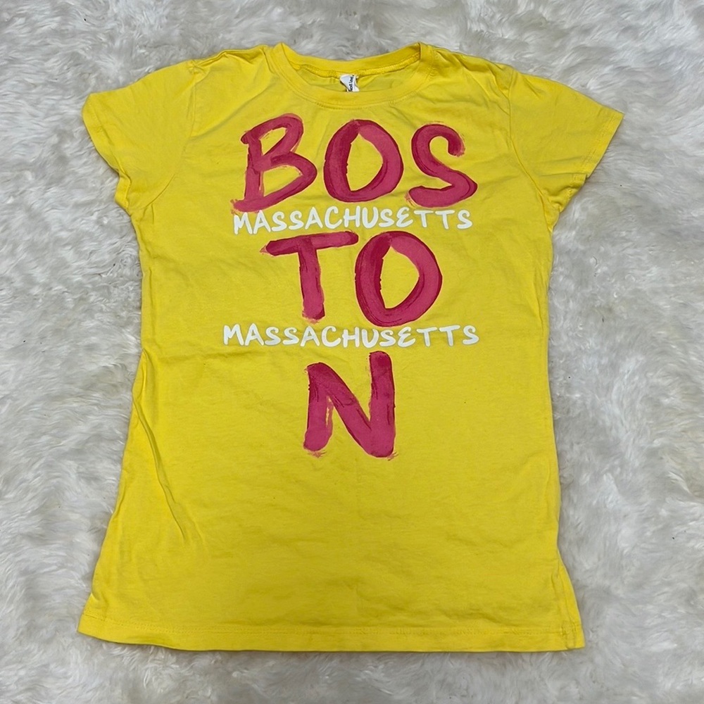 New - Boston Womens Yellow Tshirt